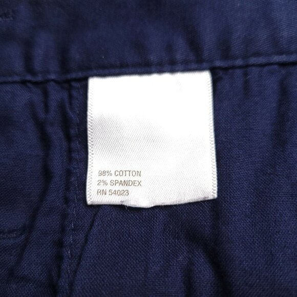 Old Navy Pencil Skirt 16 Faux Button Up Front Navy Pockets Back Slit Womens - Picture 8 of 8